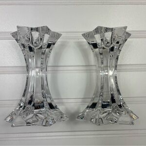 Mikasa star-shaped candleholders set of 2, approx 5 inches tall